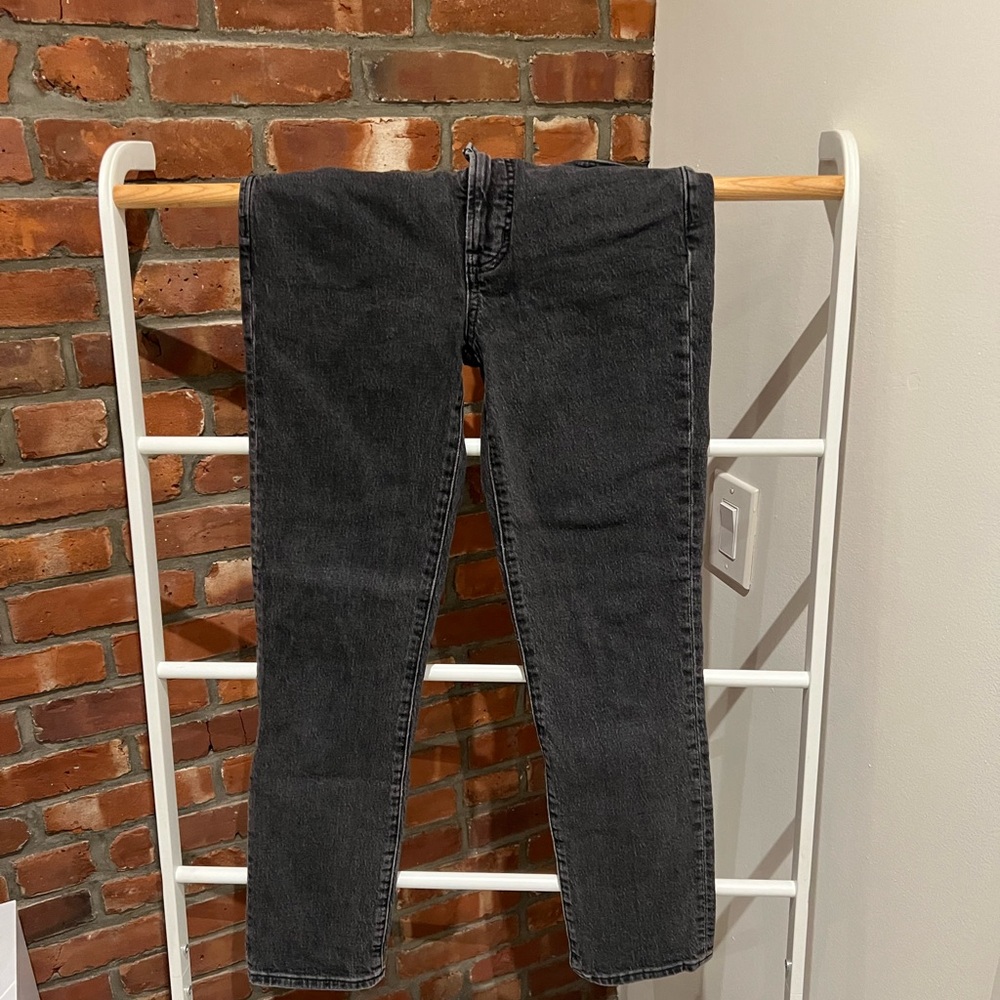 PERFECT VINTAGE MADEWELL BLACK WASH JEANS STRAIGHT LEG